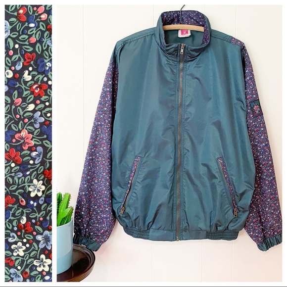 Humeur Design Jackets & Blazers - Vtg 80s Humeur Floral Color Block Windbreaker